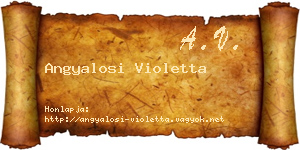 Angyalosi Violetta névjegykártya